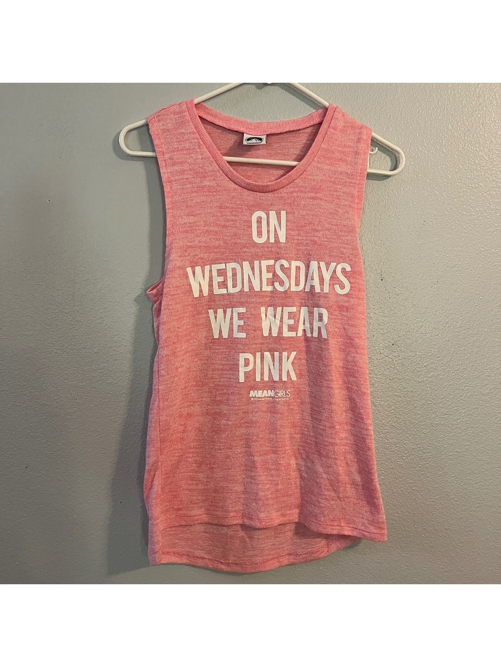 Mean Girls On Wednesdays We Wear Pink Tank Top Womens M Paramount Movie